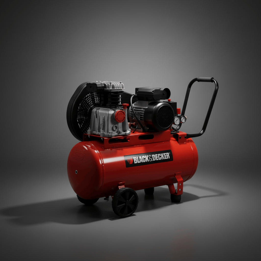 Black & Decker Compressor & Air Tool Accessories Black & Decker 50L Belt-Driven Air Compressor with 2HP Motor, 10 Bar Pressure & 250L/min Air Delivery - CP50/2