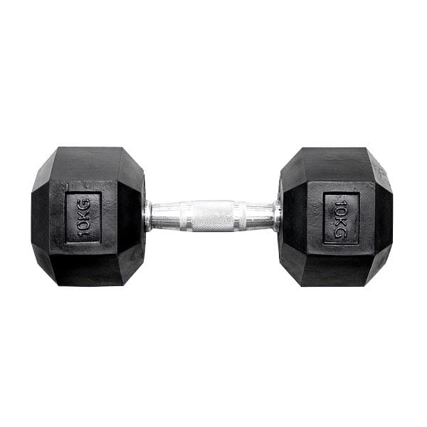 Black Hex Sports & Fitness Equipment Black Hex Dumbbell 10KG