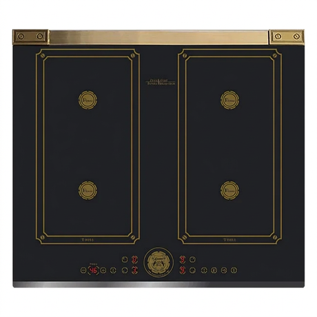 Black Kaiser Art Deco induction hob on white