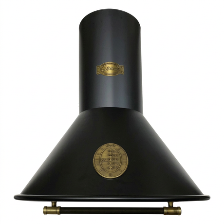 Black Kaiser Belle Epoque cooker hood on white