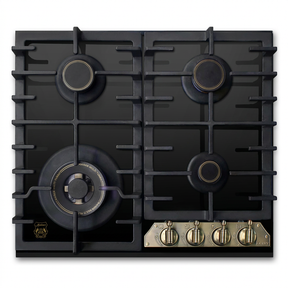Black Kaiser Empire 60cm Turbo gas hob on white