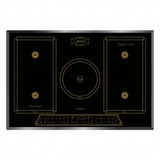 Black Kaiser Empire 77cm five-zone induction hob on white