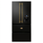 Black Kaiser Empire French door refrigerator on white