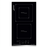 Black Kaiser Grand Chef 30cm ceramic hob on white