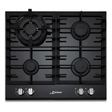 Black Kaiser Grand Chef Turbo 60cm gas hob on white