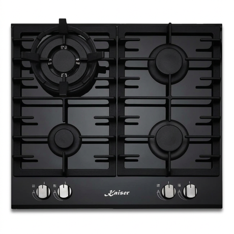Black Kaiser Grand Chef Turbo 60cm gas hob on white