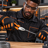 Black professional technician using heavy-duty Coofix combination pliers