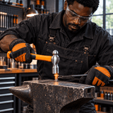 Black professional technician using the Coofix ball-peen hammer