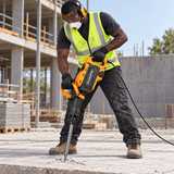 Black technician using the Coofix demolition hammer