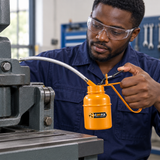 Black technician using the Coofix oil can