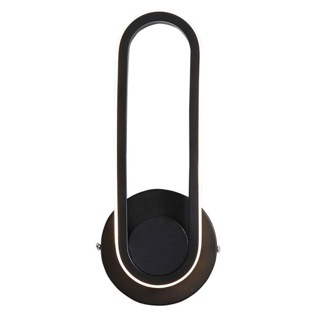 Orbit Ellipse Ambient LED Cool Black Wall Sconce