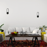 Orbit Ellipse Ambient LED Cool Black Wall Sconce