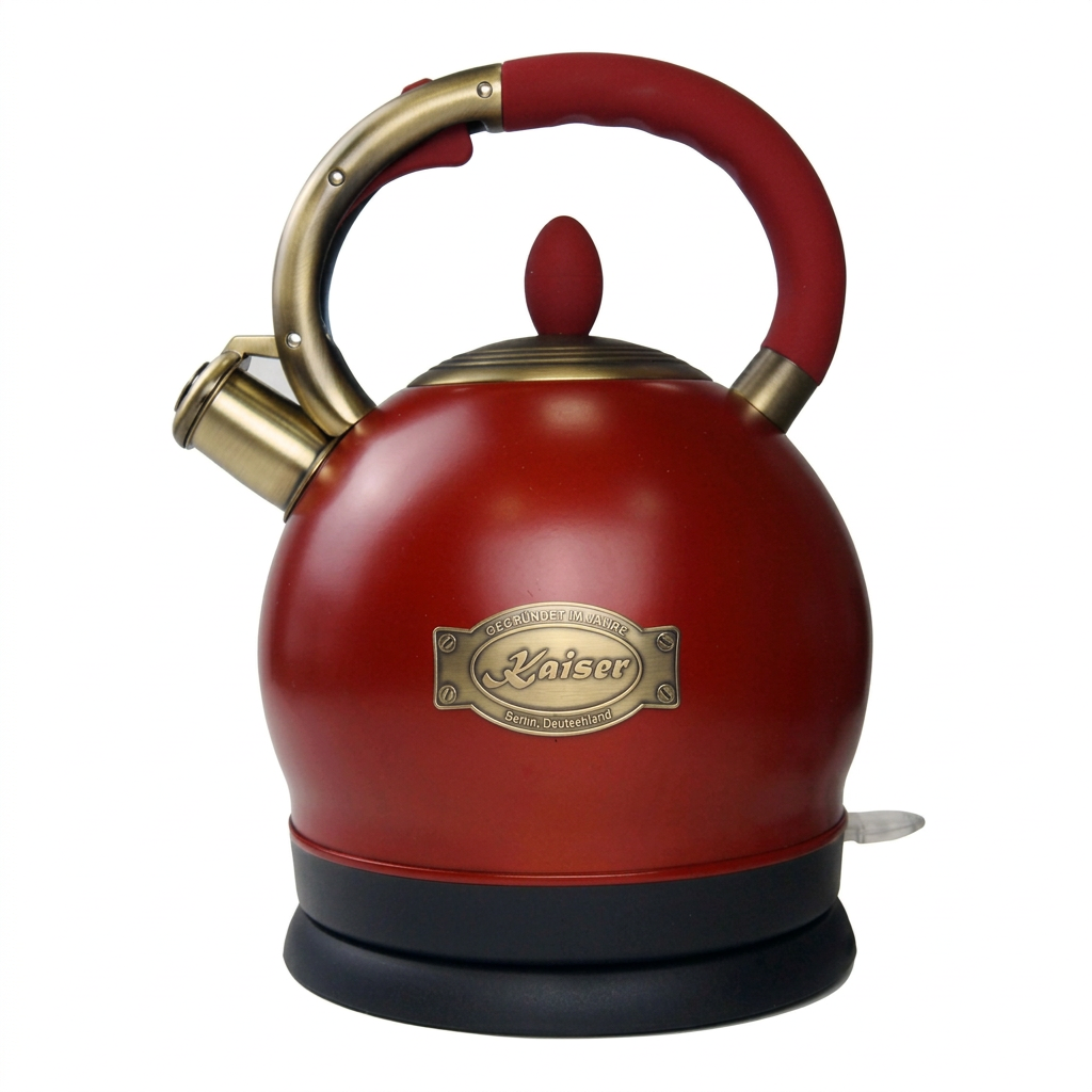 Bordeaux red Kaiser Empire kettle on white