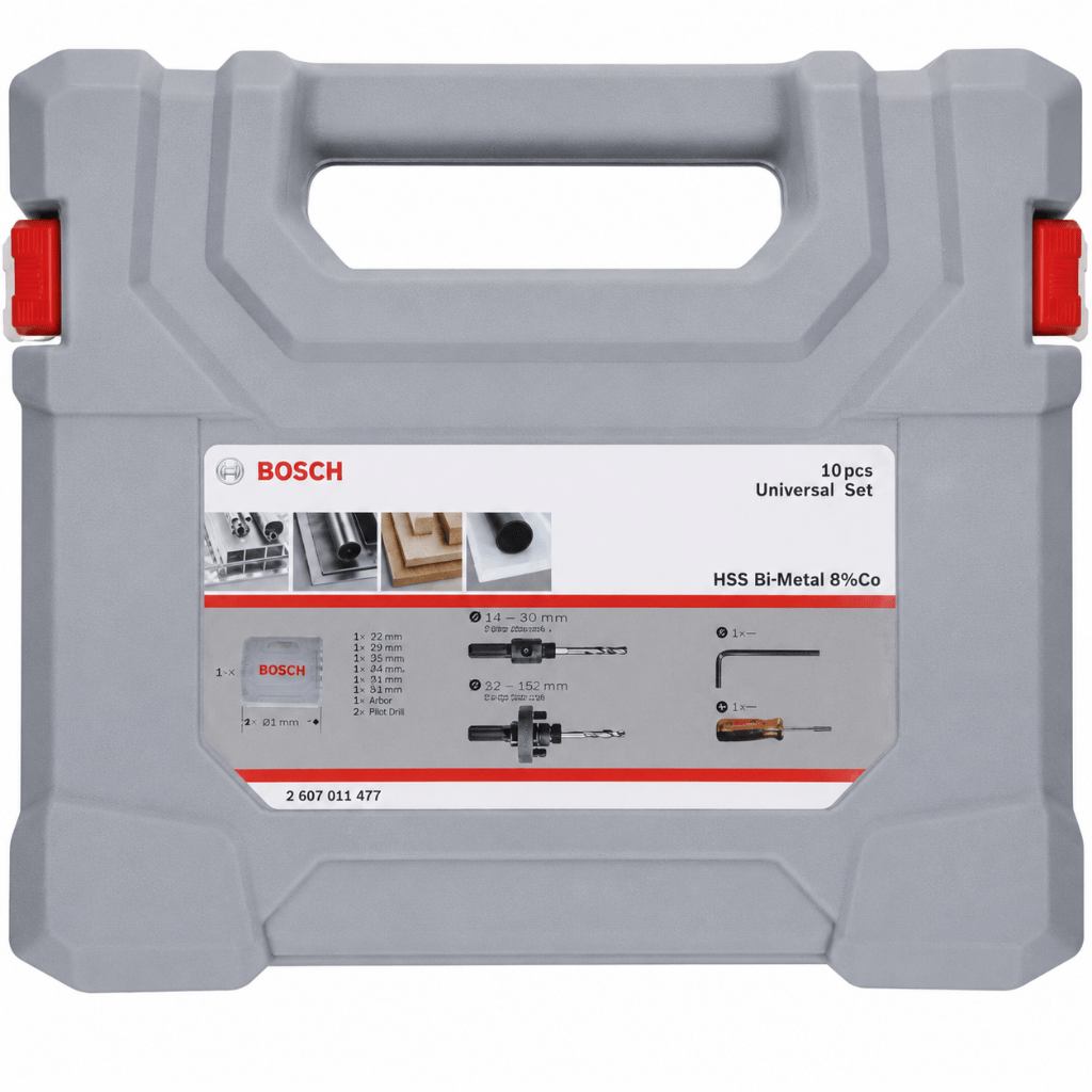 Bosch Hole Saws & Cores Bosch 10 Pieces Bi-Metal Hole Saw Set 22–64mm – 2607011477