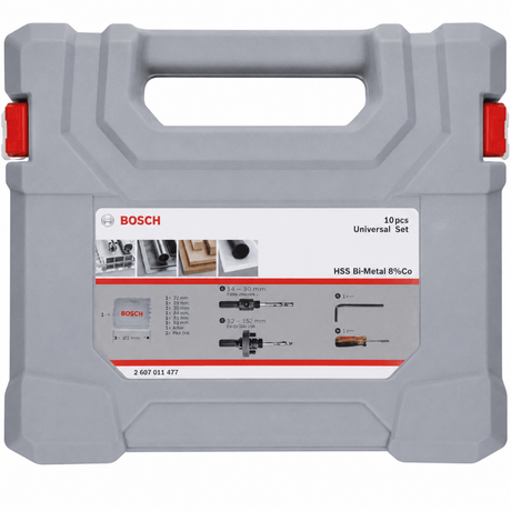 Bosch Hole Saws & Cores Bosch 10 Pieces Bi-Metal Hole Saw Set 22–64mm – 2607011477
