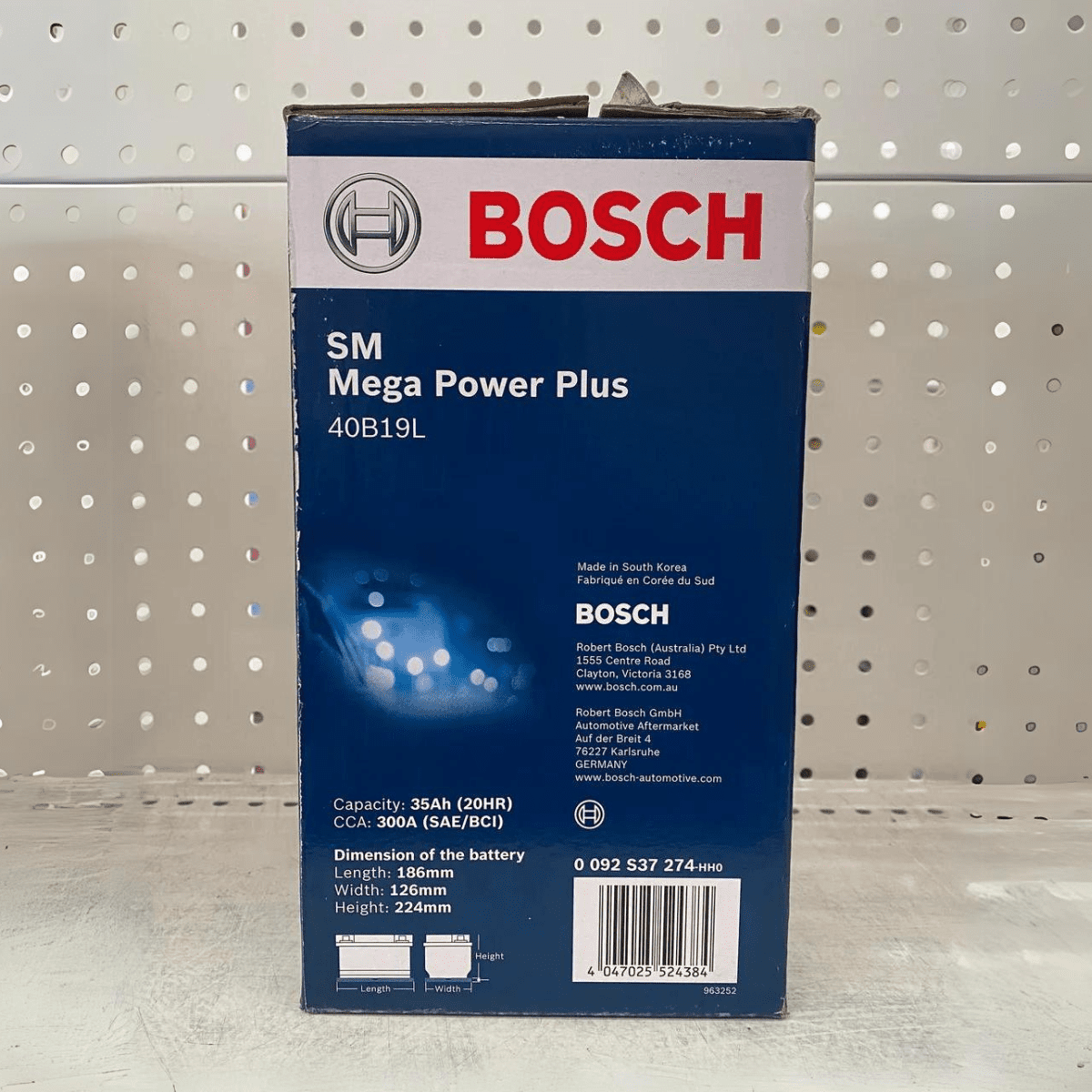 Bosch Automotive Batteries Bosch 13 Plate SM Mega Power Car Battery 35AH - 40B19L