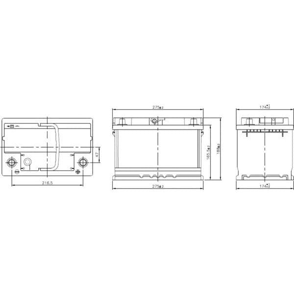 Bosch Automotive Batteries Bosch 15 Plate SM Mega Power Plus Car Battery 72AH - 57220
