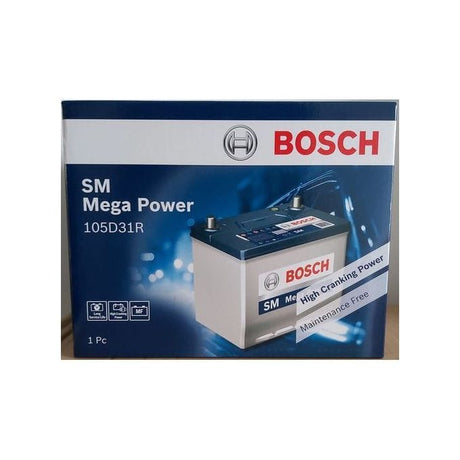 Bosch Automotive Batteries Bosch 17 Plate SM Mega Power Car Battery 90AH - 105D31R