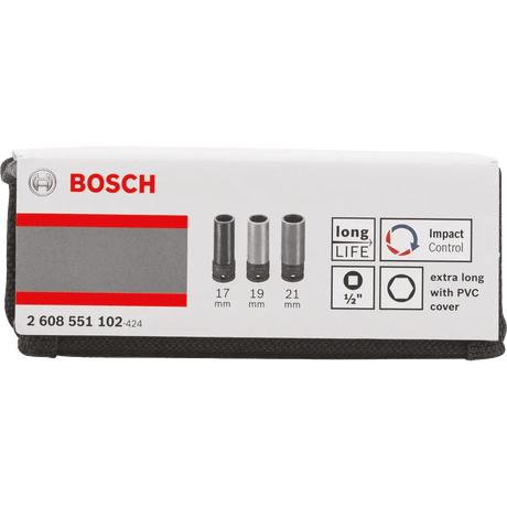Bosch Wrenches Bosch 3-Pieces 1/2"/85mm Socket Set