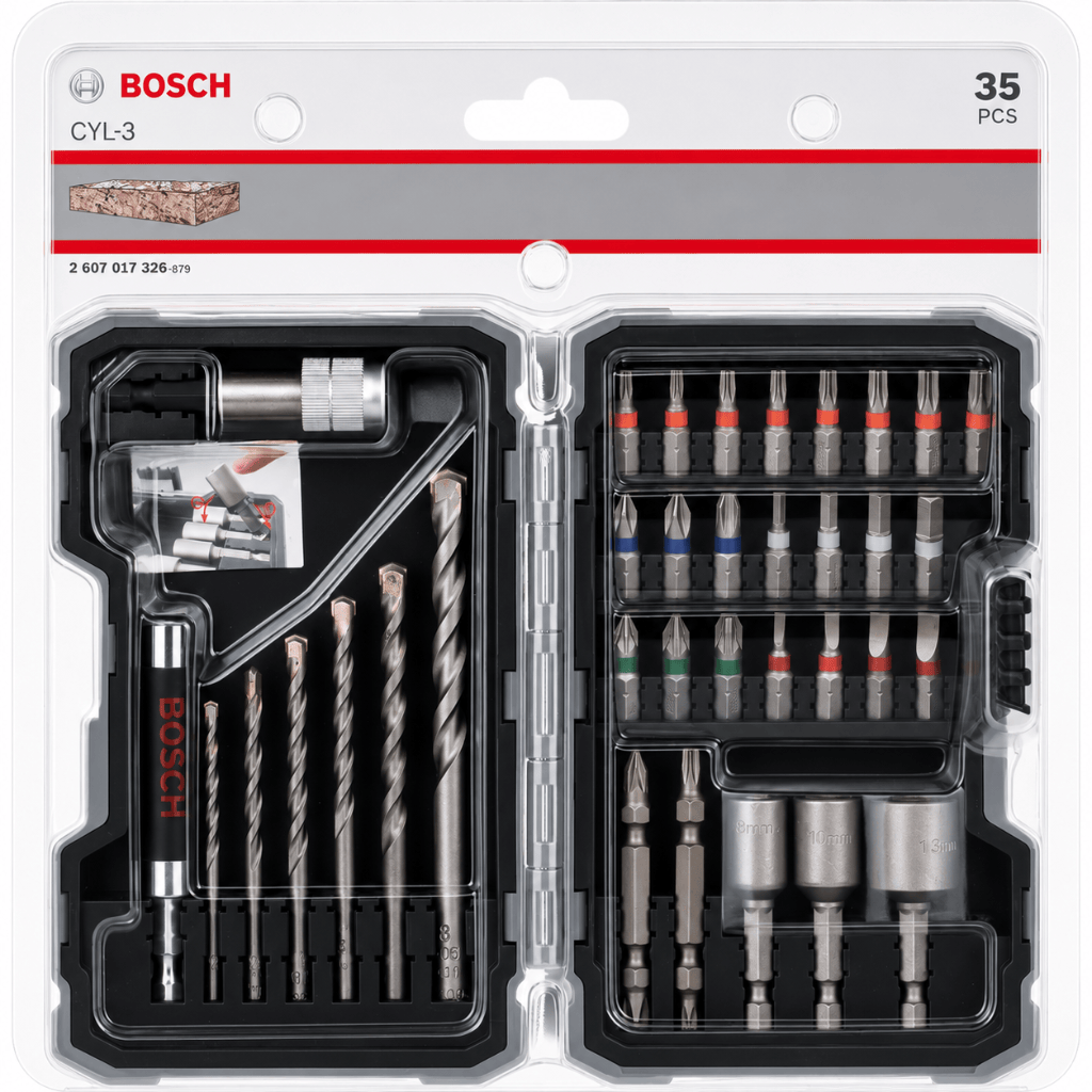 Bosch Drill Bits Bosch 35 Pieces Concrete Drill & Screwdriver Bit Set CYL-3 – 2607017326