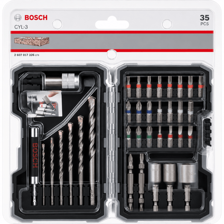 Bosch Drill Bits Bosch 35 Pieces Concrete Drill & Screwdriver Bit Set CYL-3 – 2607017326