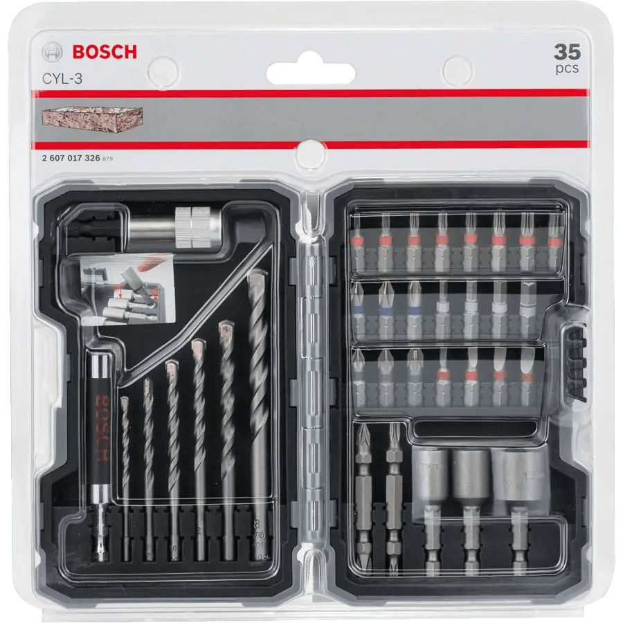 Bosch Drill Bits Bosch 35 Pieces Extra Hard Masonry Drill & Screw Bits Set