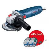 Bosch Grinder Bosch 4.5"/115mm Angle Grinder 710W With 4Pcs Disc & Carbon Brush - GWS 700+4 Discs+CB