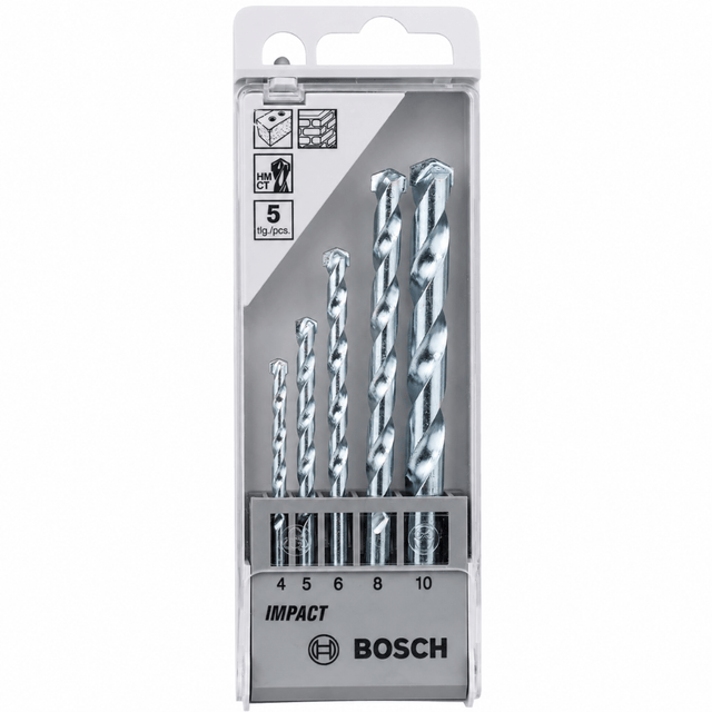 Bosch Drill Bits Bosch 5 Pieces Masonry Drill Bit Set CYL 1 - 2608590090