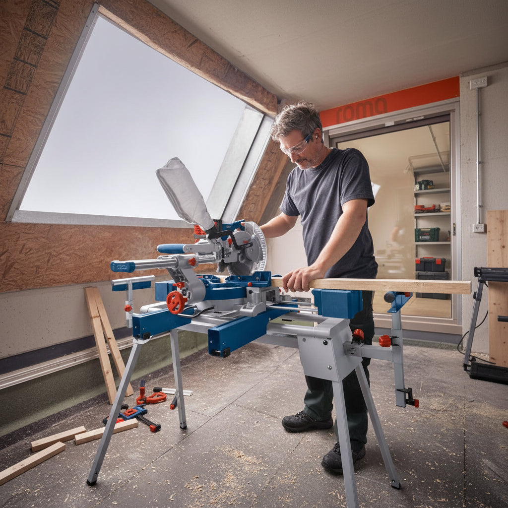 Bosch Bench & Stationary Tool Bosch Cordless Mitre Saw 18V BITURBO, 216 mm Blade, Dual Bevel, Sliding Arm - GCM 18V-216 D