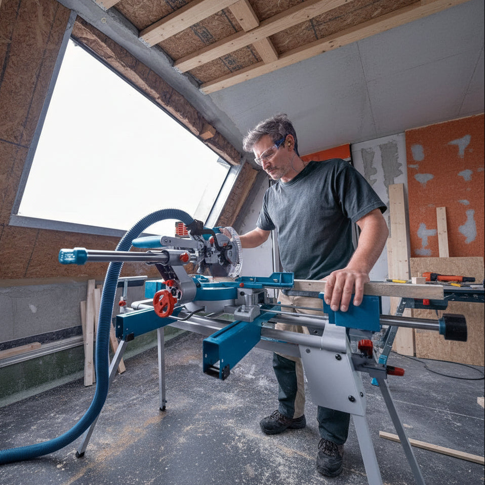 Bosch Bench & Stationary Tool Bosch Cordless Mitre Saw 18V BITURBO, 216 mm Blade, Dual Bevel, Sliding Arm - GCM 18V-216 D