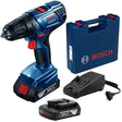 Bosch Drill Bosch Lithium-lon Cordless Impact Drill 18v 2.0Ah With Two Batteries - GSB180-LI