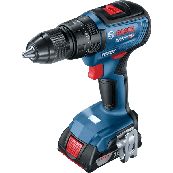 Bosch Drill Bosch Lithium-lon Cordless Impact Drill 18v 2.0Ah With Two Batteries - GSB18V-50