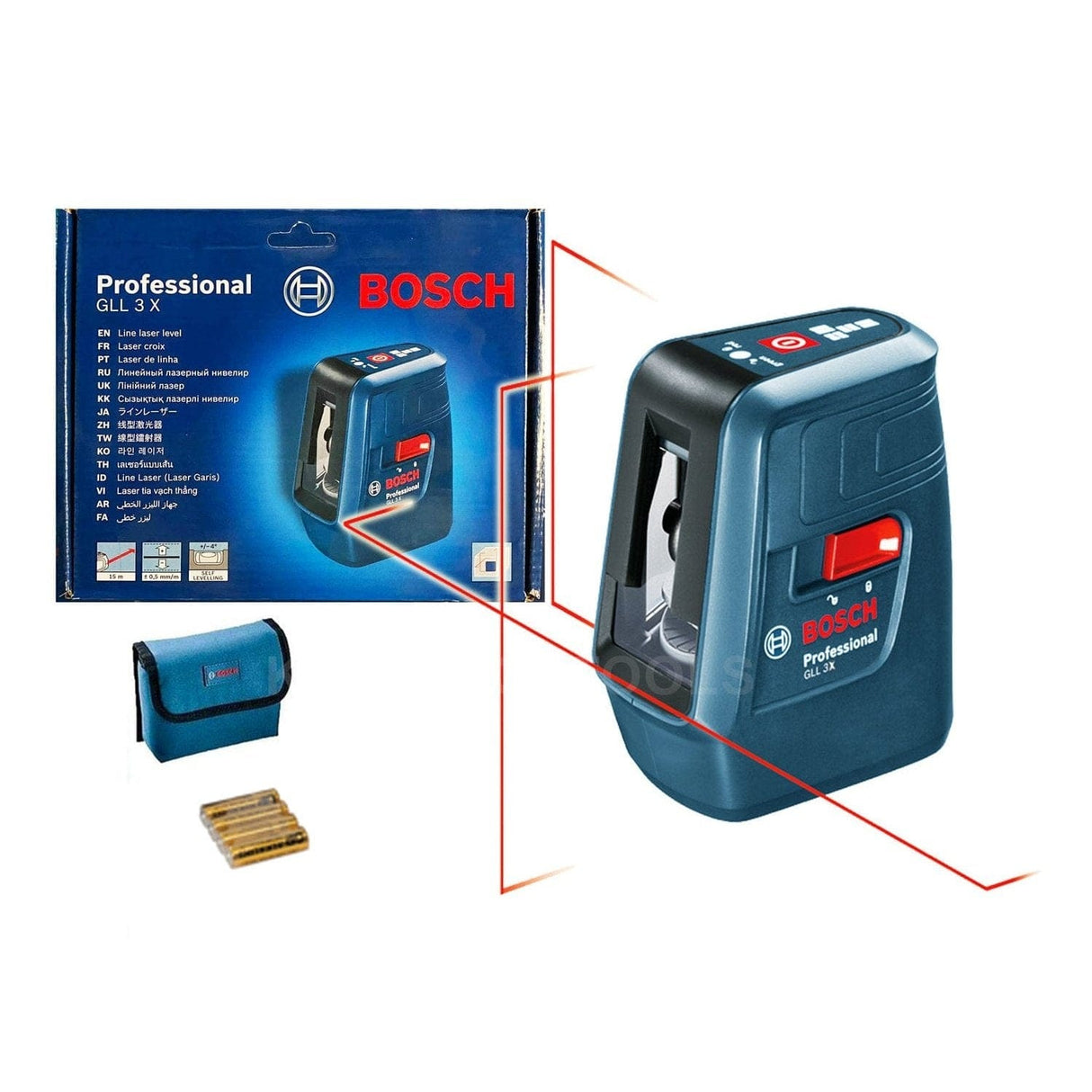 Bosch Digital Meter Bosch Professional 15m Line Laser Level - GLL 3 X