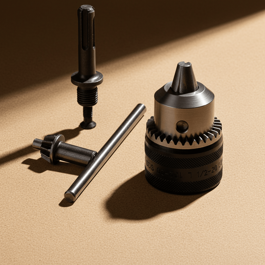 Bosch Chuck Keys & Specialty Accessories Bosch SDS-Plus Adapter with 13mm Keyed Drill Chuck Set – 2607000982