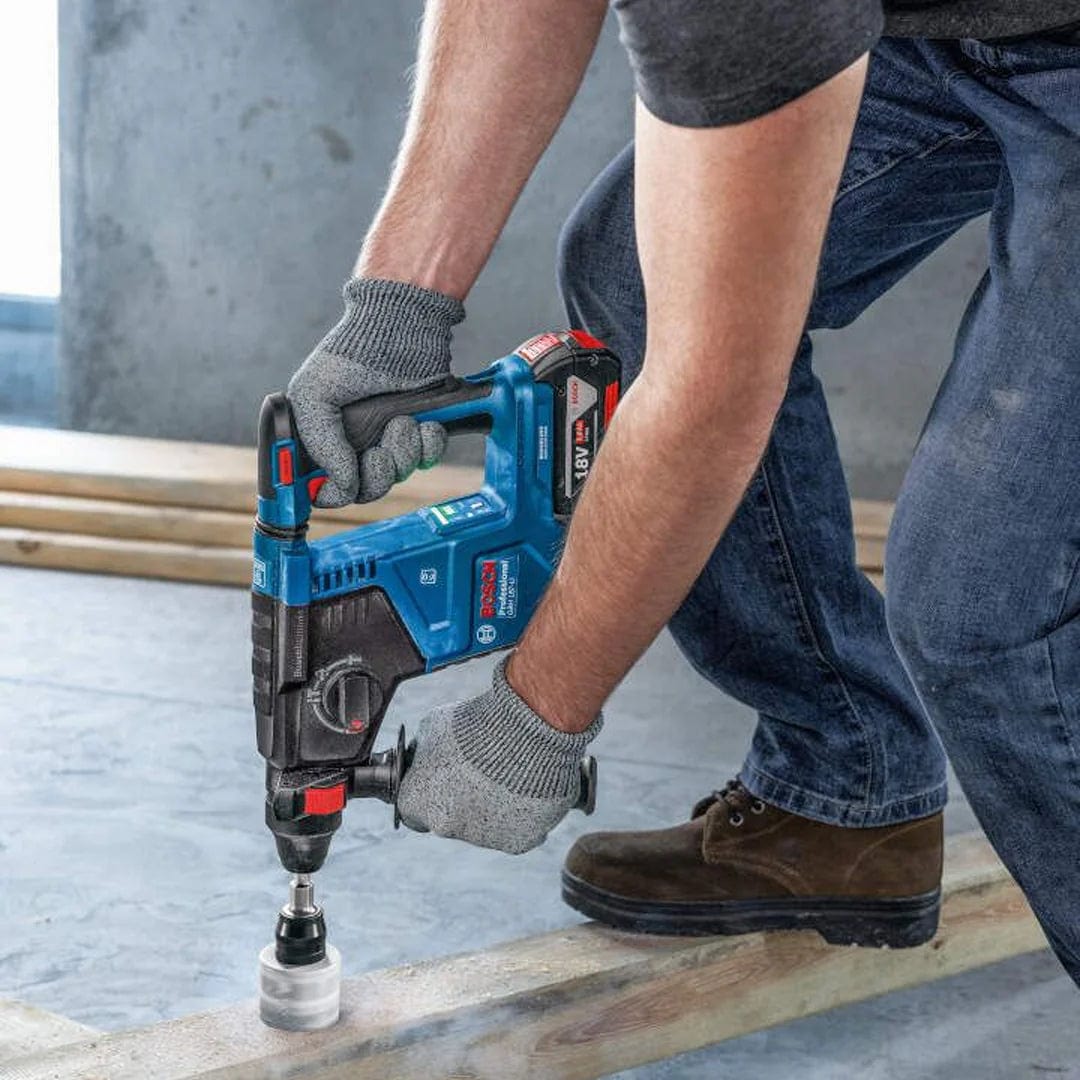 Bosch Drill Bosch SDS-Plus Cordless Rotary Hammer 18V 4.0Ah With Two Batteries  - GBH 187-LI