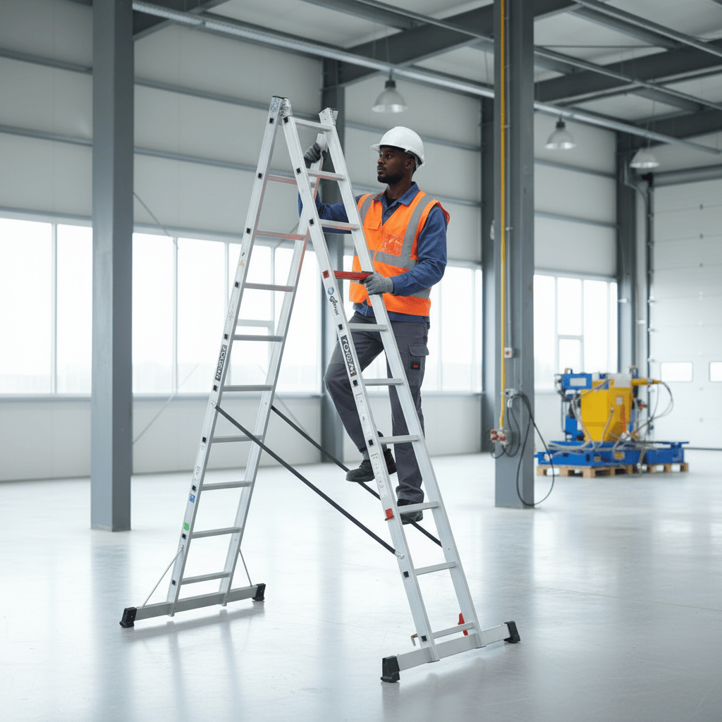 Cagsan Ladder & Access Equipment Cagsan 2-Section Combination Aluminium Ladder for A-Frame & Extension Use | DuoCombi Series