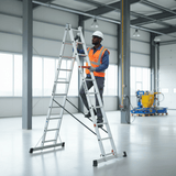 Cagsan Ladder & Access Equipment Cagsan 2-Section Combination Aluminium Ladder for A-Frame & Extension Use | DuoCombi Series