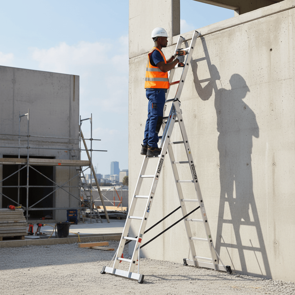Cagsan Ladder & Access Equipment Cagsan 3-Section Combination Aluminium Ladder for A-Frame & Extension Use | TrioCombi Series