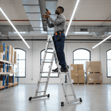Cagsan Ladder & Access Equipment Cagsan 4-Section Multi-Purpose Folding Aluminium Ladder | Hercules Series