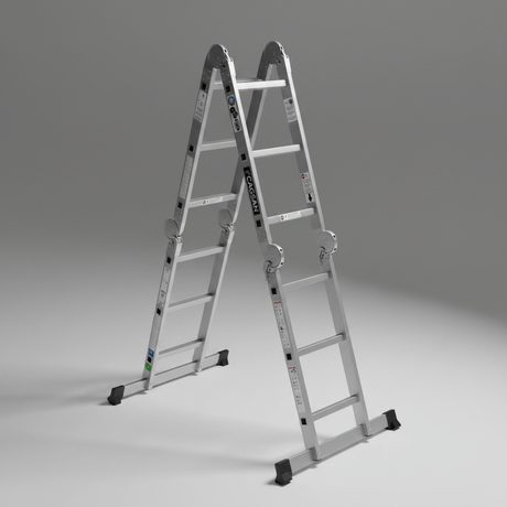 Cagsan Ladder & Access Equipment Cagsan 4-Section Multi-Purpose Folding Aluminium Ladder | Hercules Series