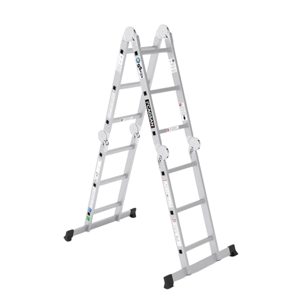 Cagsan Ladder & Access Equipment Cagsan 4-Section Multi-Purpose Folding Aluminium Ladder | Hercules Series