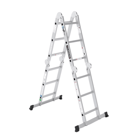 Cagsan Ladder & Access Equipment Cagsan 4-Section Multi-Purpose Folding Aluminium Ladder | Hercules Series