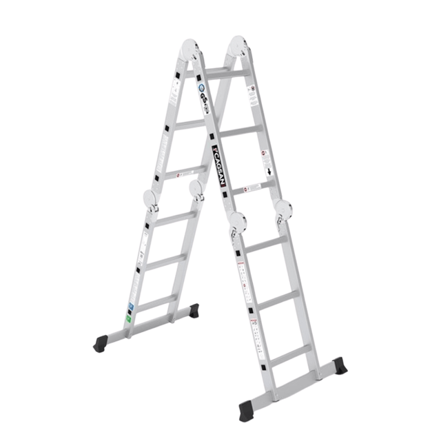 Cagsan Ladder & Access Equipment Cagsan 4-Section Multi-Purpose Folding Aluminium Ladder | Hercules Series