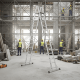 Cagsan Ladder & Access Equipment Cagsan A-Type Aluminium Platform Ladder with Non-Slip Wooden Platform | Plato Series