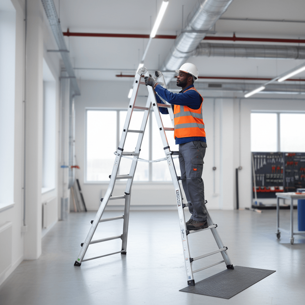 Cagsan Ladder & Access Equipment Cagsan Adjustable Multi-Purpose Folding Aluminium Ladder for Stairs | Telesky Series