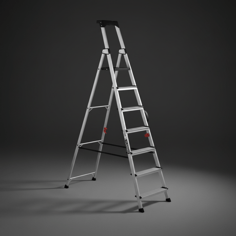 Cagsan Ladder & Access Equipment Cagsan Aluminium Platform Step Ladder with Multifunction Tool Tray | Hazar Series