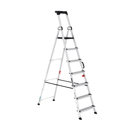 Cagsan Ladder & Access Equipment Cagsan Aluminium Platform Step Ladder with Multifunction Tool Tray | Hazar Series