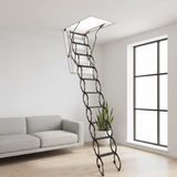 Cagsan Ladder & Access Equipment Cagsan Armon 11-Step Steel Scissor Loft Ladder with 70 × 100cm Frame & 2.8m Reach - CM-CM-70X100