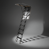 Cagsan Ladder & Access Equipment Cagsan Armon 11-Step Steel Scissor Loft Ladder with 70 × 100cm Frame & 2.8m Reach - CM-CM-70X100