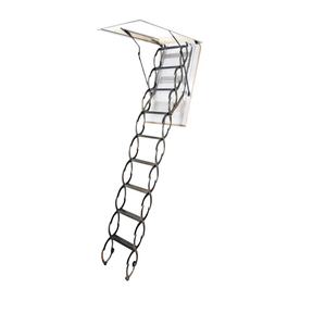 Cagsan Ladder & Access Equipment Cagsan Armon 11-Step Steel Scissor Loft Ladder with 70 × 100cm Frame & 2.8m Reach - CM-CM-70X100